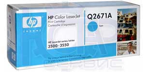 Заправка голубого картриджа HP Q2671A