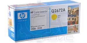Заправка желтого картриджа HP Q2672A