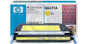 Заправка желтого картриджа HP Q6472A